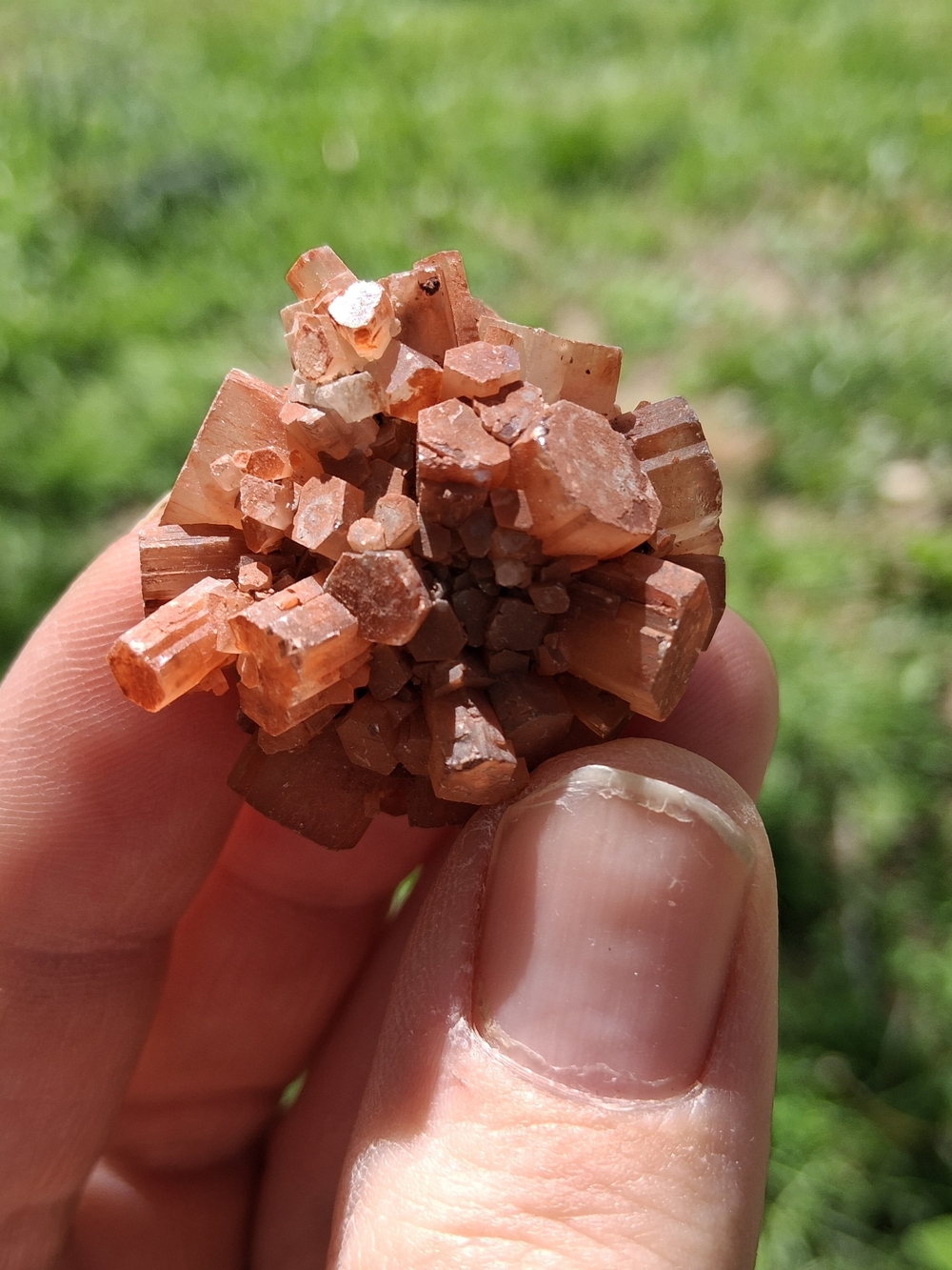 Moroccan Aragonite Sputnik Cluster Specimen Crystal Spike Ball 35.6mm